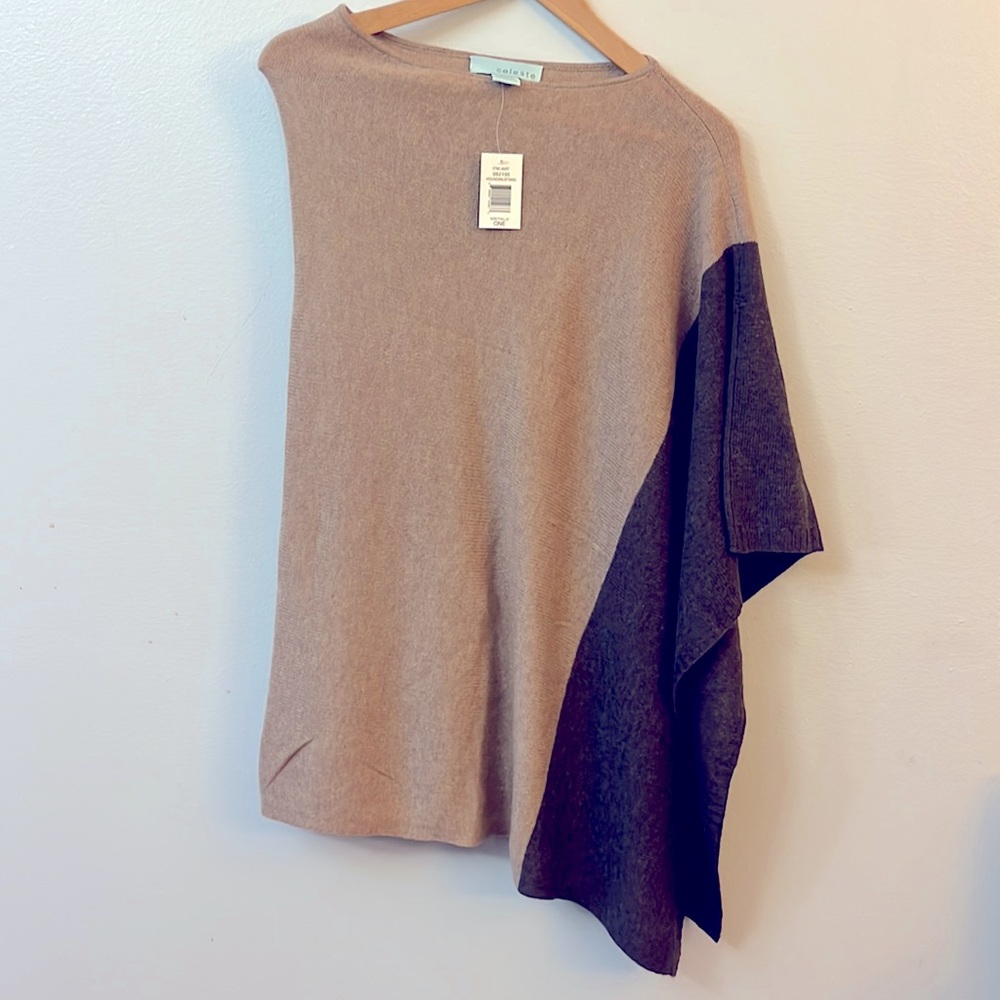 Celeste Wool Lamb Cashmere Poncho One Size